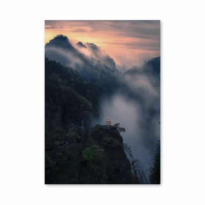 Zen Temple Mountain Poster