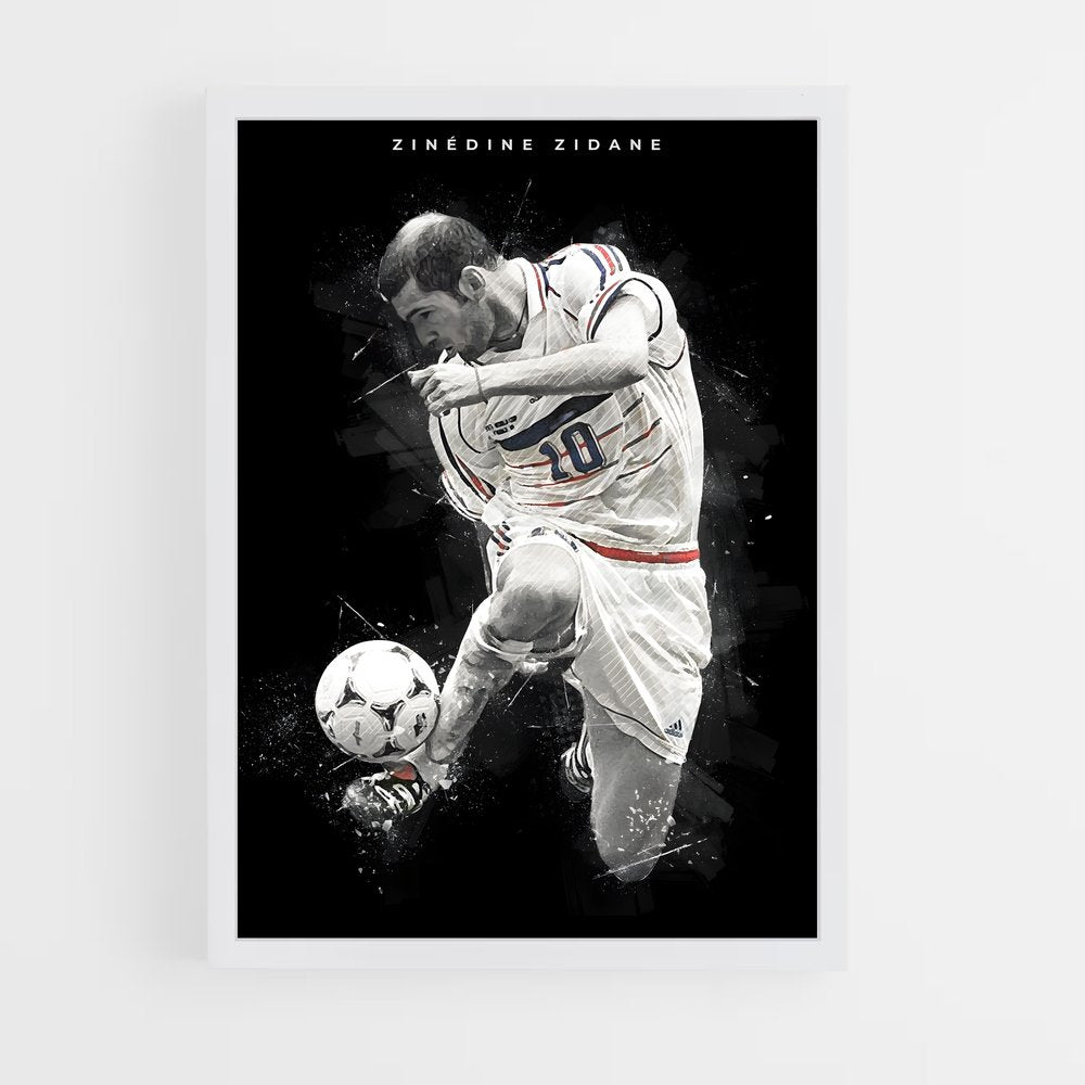 zidane-7 cadre Blanc