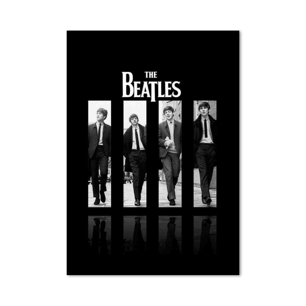 Poster The Beatles Noir et Blanc