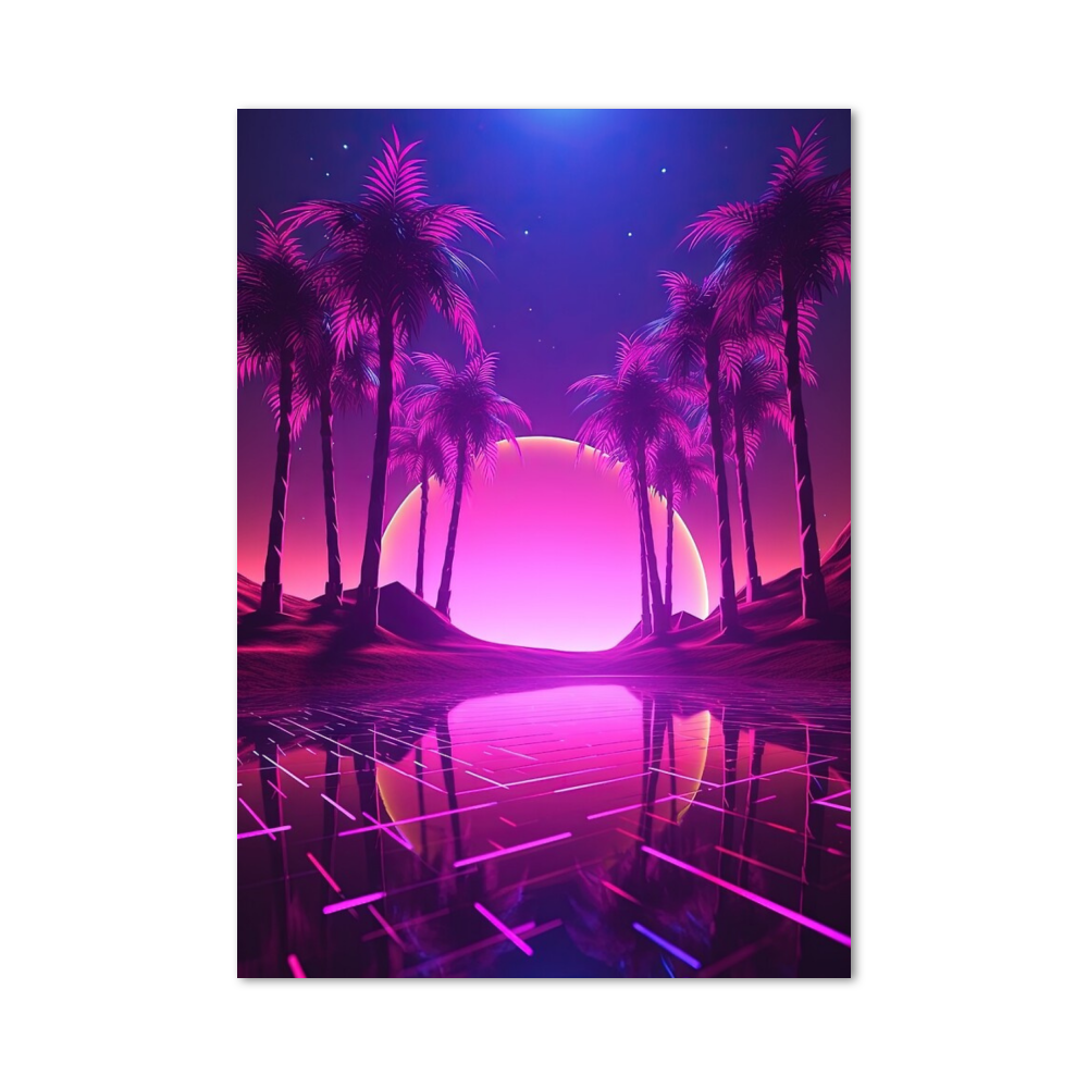 Poster Synthwave Miami