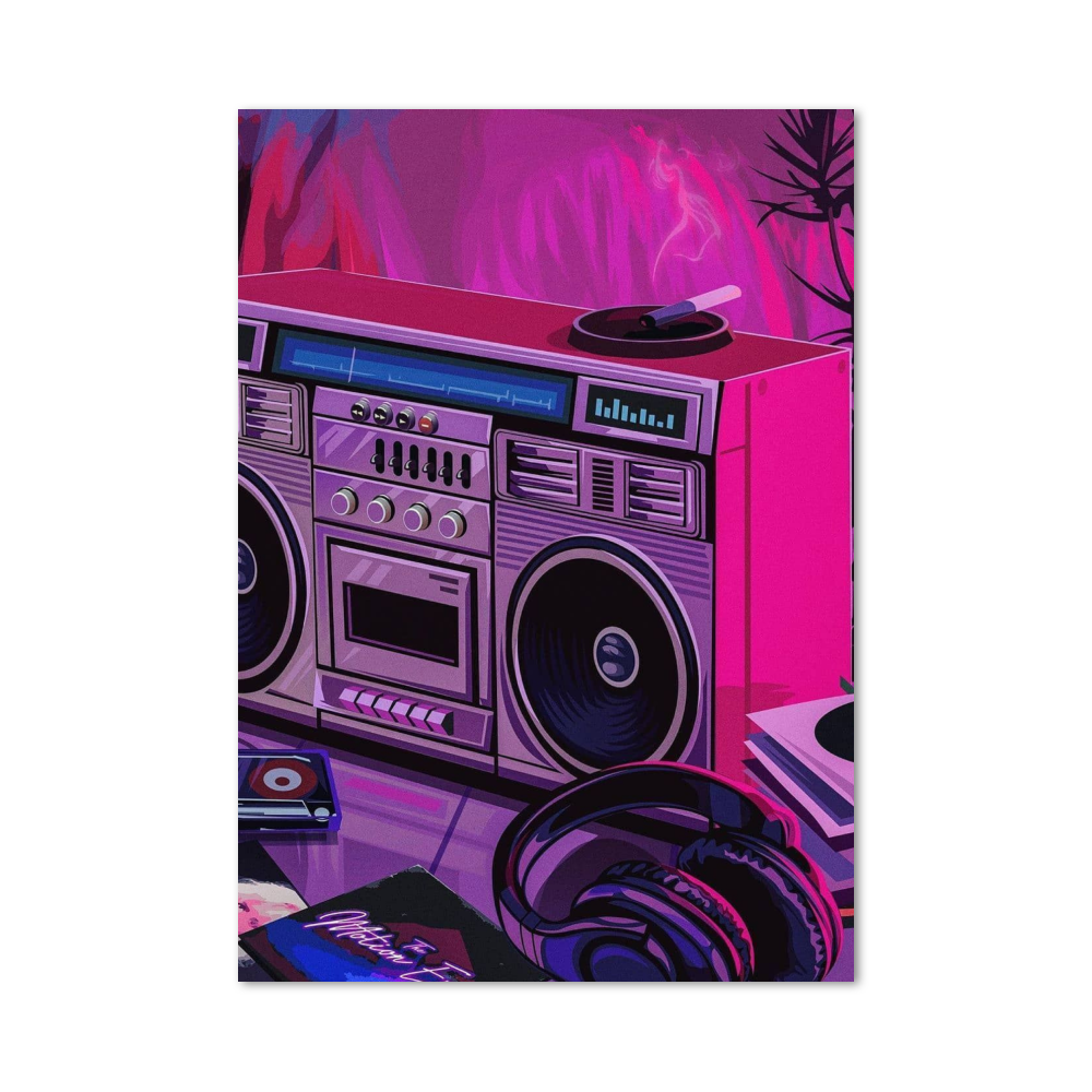 Poster Synthwave Radio