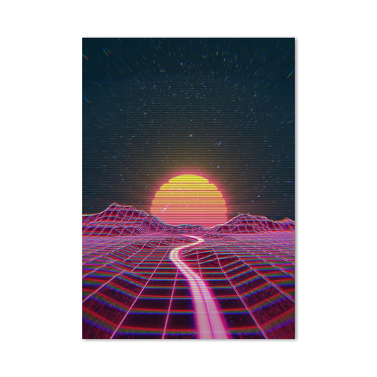 Poster Synthwave Route