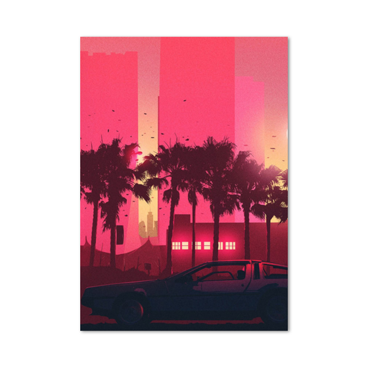 Poster Synthwave Voiture
