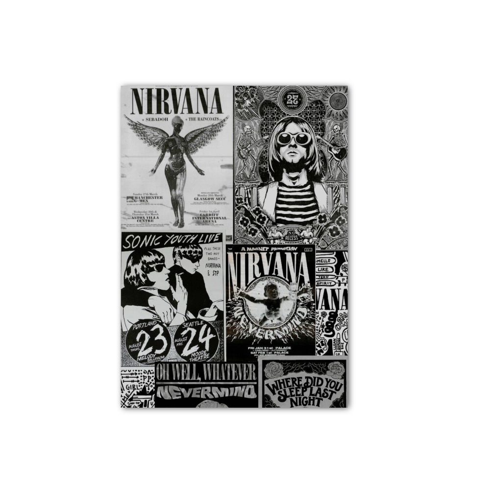 Affiche Nirvana Noir et Blanc